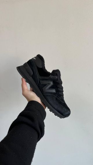 Кросівки зимові низькі New 574 Black Хутро  , В'єтнам зима 4055 44 28 см | Зображення 1