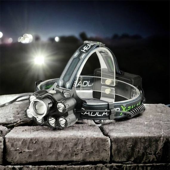 Яркий светодиодный налобный фонарь Bailong Police BL-T78 5 led белый + KT-844 2 ультрафиолетовый