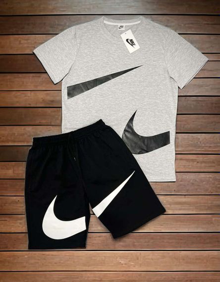 Футболка Nike swoosh сіра | Зображення 1