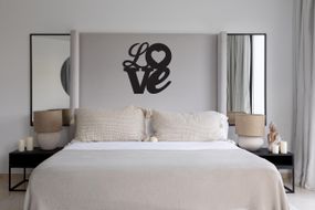 Панно декоративне картина на стіну Love LED 16 кольорів пульт 300х315 acr-p000031