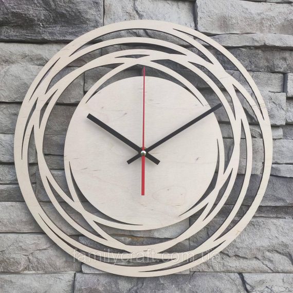 Настінний дерев'яний годинник з фанери Оригінальний годинник  Декор для дому, офісу, подарунок