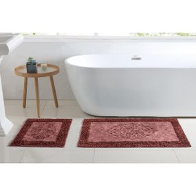 Набір килимків для ванної Arya Tiffany AR-A107214-Burgundy 2 предмета бордовий