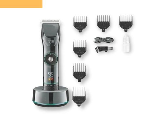 Профессиональная аккумуляторная машинка для стрижки волос и бороды с насадками XRPO VGR-256 серая (41266-256_1136)