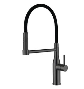 Змішувач для кухні Koer KI-70005-05 з чорним силіконовим виливом (KR5005)