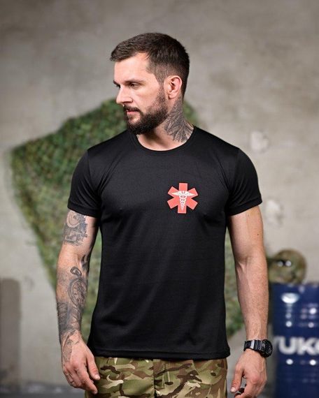 Тактична moisture-wicking футболка Medic black РП7346 | Зображення 1