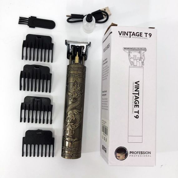 Машинка для стрижки акумуляторна з насадками Vintage, Набір машинок для стрижки Тример скронь PV-14 | Зображення 6