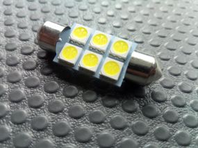 Лампа світлодіод з/ц 12V C5W 36 мм AC 6SMD (50 х 50) біла