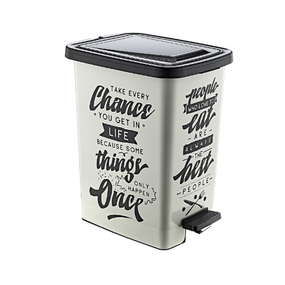 DECOR Slim відро для сміття з малюнком 8л (12) (x137 напис на білому)