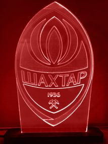 Акриловий світильник-нічник ФК Шахтар червоний tty-n000014
