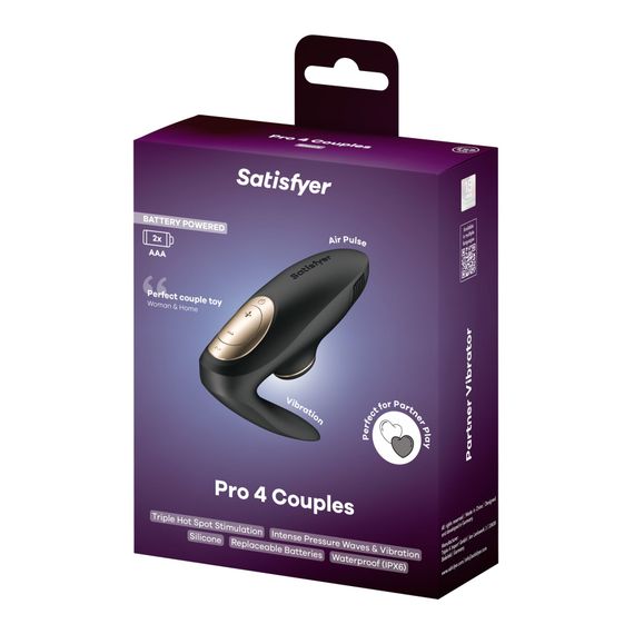 Вакуумний вібратор для пар Satisfyer Pro 4 Couples Battery Series, підходить для сексу у парі | Зображення 6