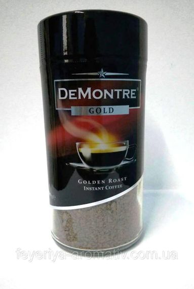 Кофе растворимый Demontre Gold, 200г, сублимированный гранулированный, Польша, кофе Демонтре