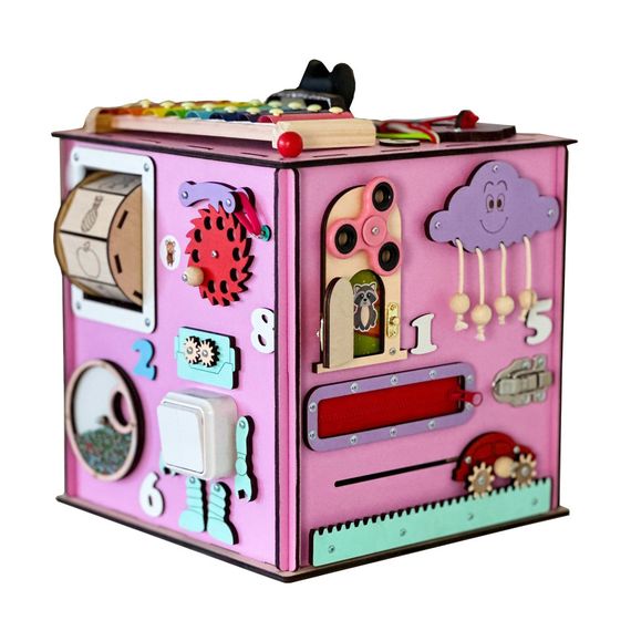 Развивающая игрушка Бизикуб TG145644630, 30х30х30 см Розовый | Зображення 1