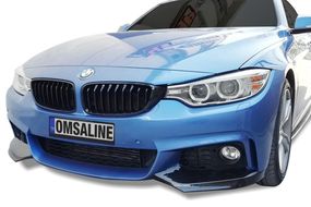 Накладка на передний бампер Flap (черная) для BMW 4 серия F-32 2012↗ гг.