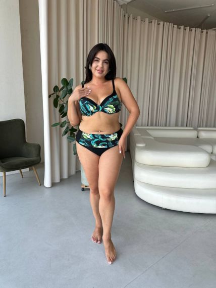 Роздільний купальник PLUS SIZE з високими плавками та сформованими чашками у бюсті | Зображення 8