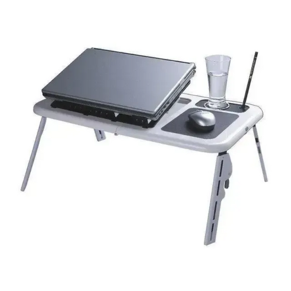 Складаний столик-підставка для ноутбука з кулером E-Table, з охолодженням і регулюванням нахилу та висоти | Зображення 8