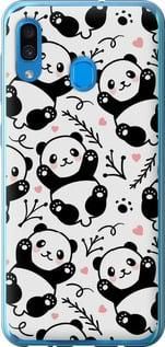 Чехол на Samsung Galaxy A20 2019 A205F Панды из пластика FCh_047384