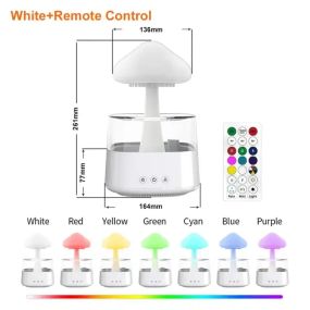 Атмосферний ультразвуковий зволожувач повітря гриб Rainfall з ефектом дощу. Нічник зволожувач повітря Doctor-101 з підсвіткою