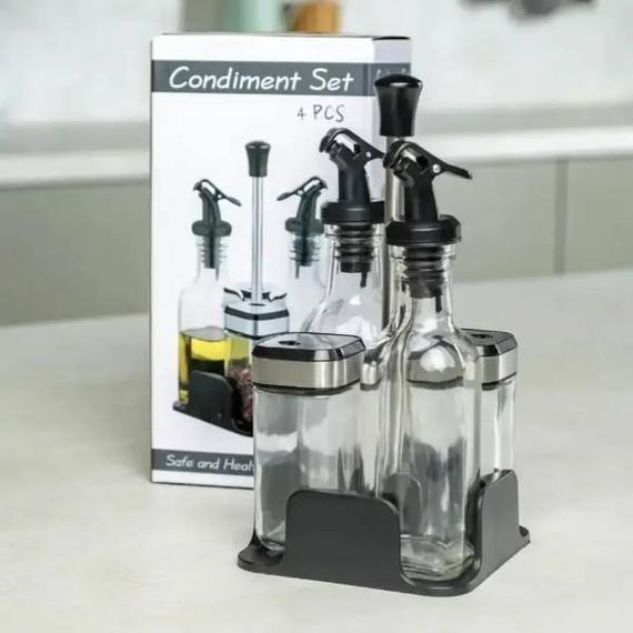 Набор из бутылок для масла и баночек для специй Seasoning Bottle T221-3