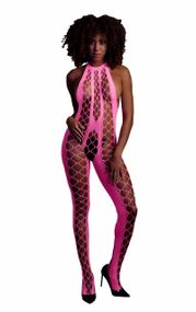 Бодістокінг - Ouch! Bodystocking With Halterneck Pink, XS/XL sexstyle