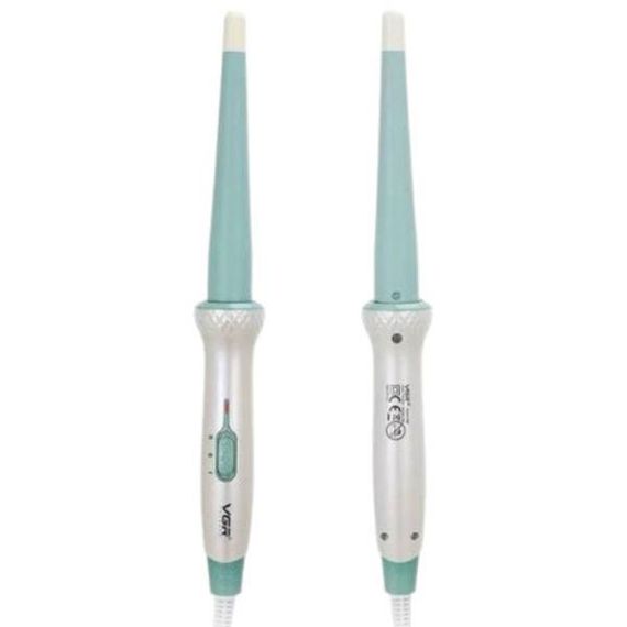 Плойка конусна 2 режими роботи керамічне покриття швидке нагрівання VGR V-596 Біла