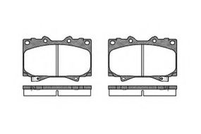 Колодка гальм. диск. TOYOTA LAND CRUISER (_J7_), LAND CRUISER 100 (_J10_) передн. (вир-во REMSA) REMSA 070704 на LEXUS LX (UZJ100)