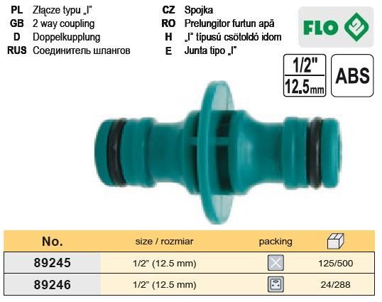 Соединитель водяных шлангов 1/2" Польша FLO-89245