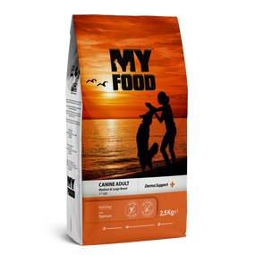 Сухий Корм Myfood Суперпреміум для дорослих собак середніх та великих порід з Лососем 2,5 кг