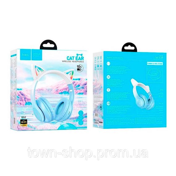 Беспроводные Bluetooth наушники HOCO W42, White/Blue, Box | Зображення 2
