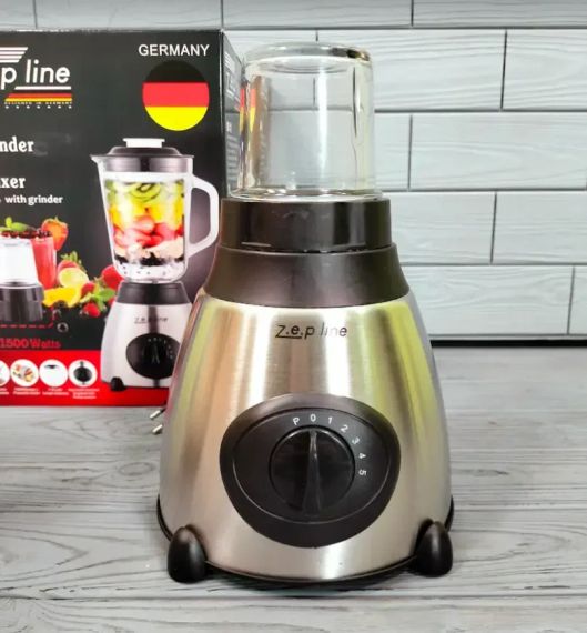 Блендер 1500W побутовий кухонний стаціонарний 1,5л з кавомолкою Zepline ZP-004 | Зображення 5