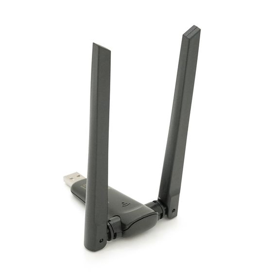 Бездротовий мережний адаптер Wi-Fi-USB Merlion LV-UAC21, RTL8811CU, з 2-ма антенами 10см, 802.11 a/b/g/n, 600MB, 2.4 GHz, Blister | Зображення 4