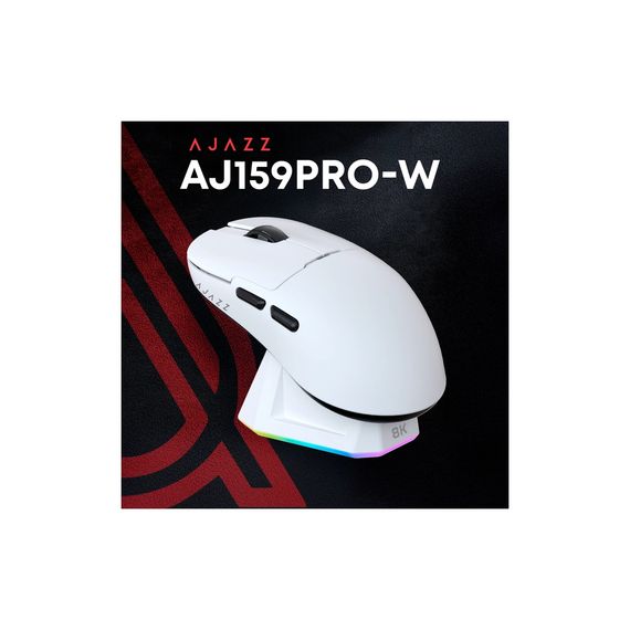 Мишка Ajazz AJ159PRO Wireless/Bluetooth/USB Charging Dock White (AJ159-PRO-W) | Зображення 3