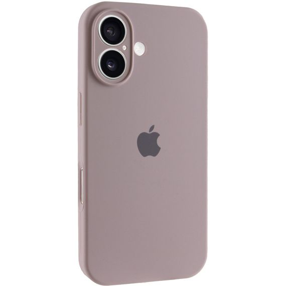 Чехол Silicone Case Full Camera Protective (AA) для Apple iPhone 16 (6.1") Серый / Lavender