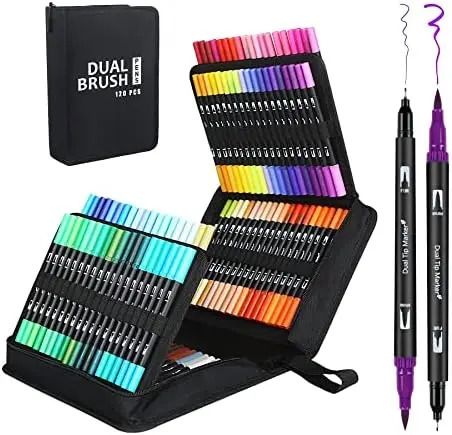 Набір акварельних олівців і маркерів 120 Color pencil CD від XPRO, модель Художественные, колір не вказаний. (43847-_638) | Зображення 2