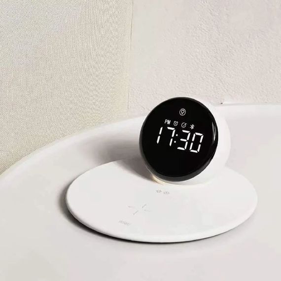 БЗП WIWU Wi-W017 15W Wireless Charger+Digital Alarm+Bluetooth Speaker | Зображення 7