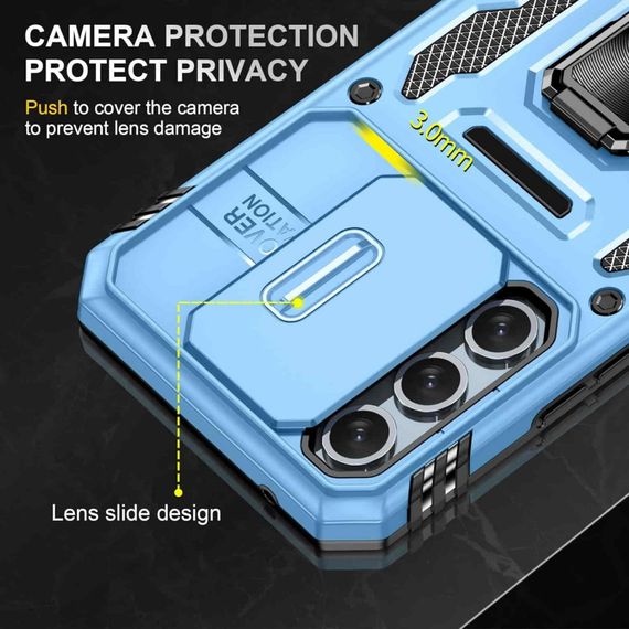 Ударопрочный чехол Camshield Army Ring для Samsung Galaxy A54 5G Голубой / Light Blue | Зображення 3