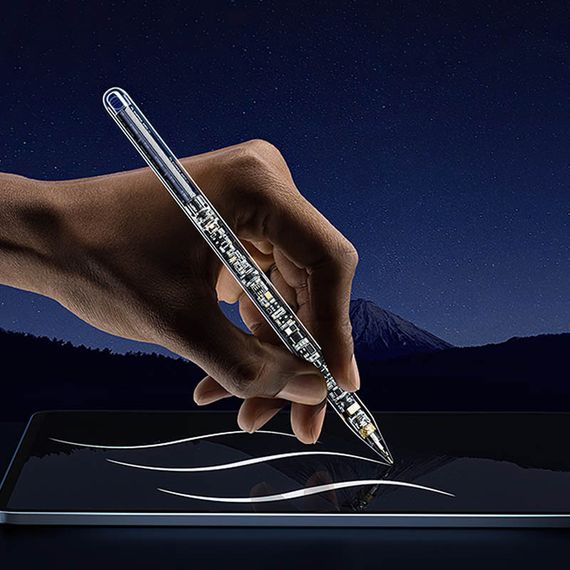 Стилус Hoco GM110 Transparent Explore active pad dedicated for iPad Transparent black | Зображення 4