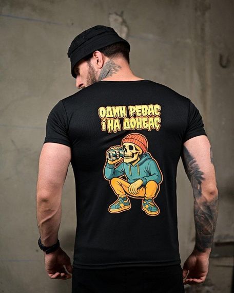 Тактична потоотводна футболка Revo black ПП7727