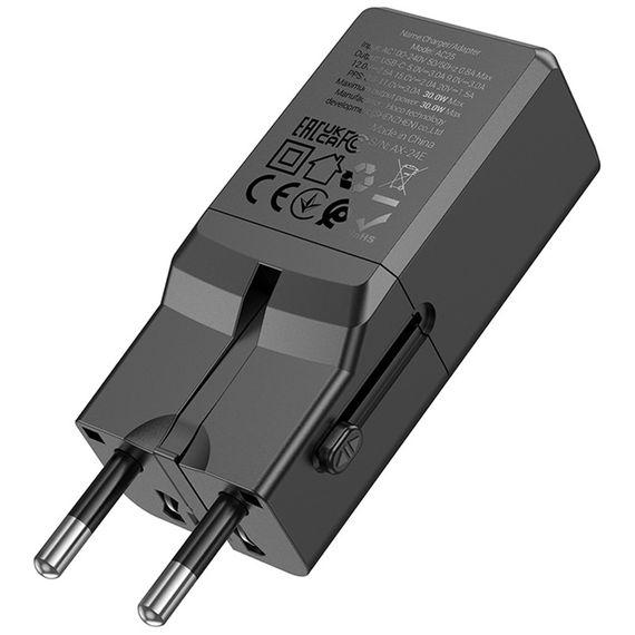МЗП Hoco AC25 Mini PD30W (1USB-C) universal travel charger | Зображення 7