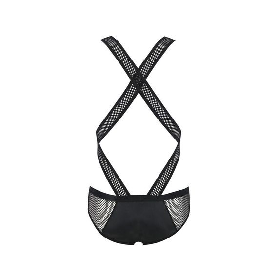 Чоловіче еротичне сітчасте боді Passion 045 VICTOR L/XL Black, екошкіра, сітка | Зображення 5