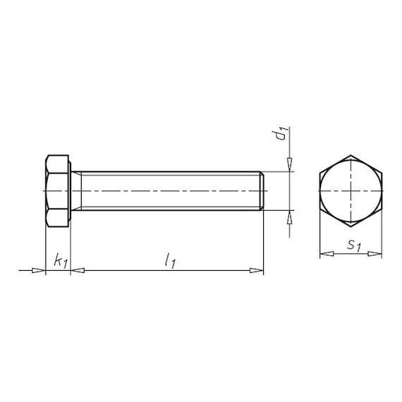 Болт метричний ISO4017, нерж.сталь А2-70, M20x45 | Зображення 1