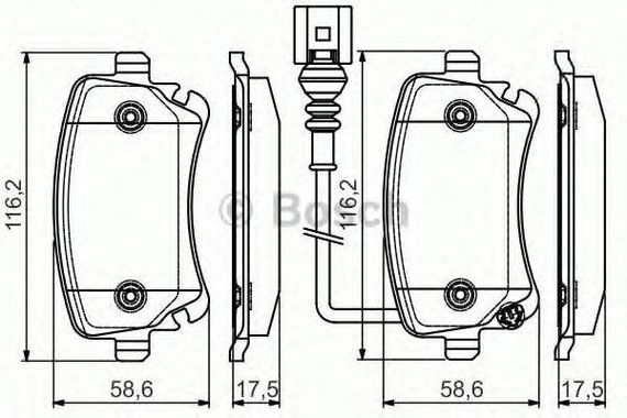 Комплект гальмівних колодок - дискові BOSCH 0986495094 на VW KOMBI / CARAVELLE VI автобус (SGB, SGG, SGJ)