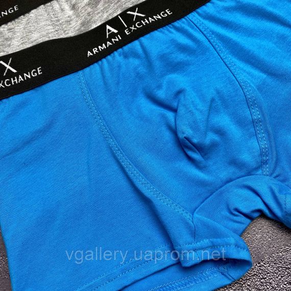 Мужские трусы Armani Exchange, мужские боксеры Армани, хлопковые трусы Армани Премиум качества XXL, Голубой