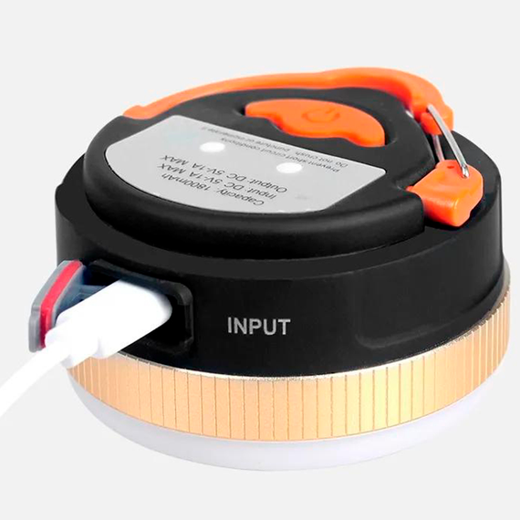 Світлодіодний ліхтар кемпінг YD-7, 7SMD, біле червоне світло, АКБ Li-Ion, Power Bank, магніт, ЗП Туре-C | Зображення 5