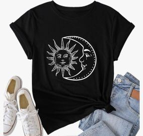 Футболка жіноча з принтом повсякденна XL Чорний