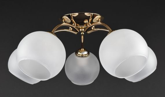 Люстра стельова на 5 лампочок 27425 Золото 21х50х50 см. | Зображення 2