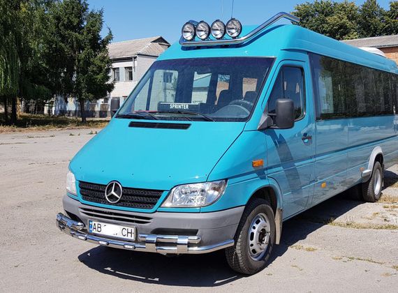 Передній захист ST015-2 (нерж.) для Mercedes Sprinter 1995-2006 рр | Зображення 3