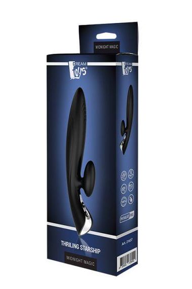 Вибромассажер кролик Dream toys Midnight Magic Thrilling, черный Sex Aura | Зображення 1