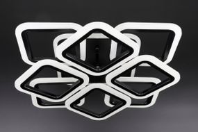 Люстра світлодіодна стельова LED світильник для квартири на стелю лед з пультом 25753 Чорний 11х50х50 см.