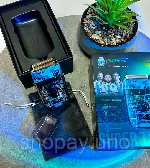 Электробритва VGR V-352 шейвер, двойное лезвие, IPX5, LED Display | Зображення 1