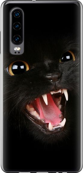Чехол на Huawei P30 Чёрная кошка "932u-1622-17620"